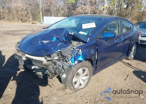 2016 Hyundai Elantra Se from USA, damaged, VIN 5NPDH4AE5GH726574